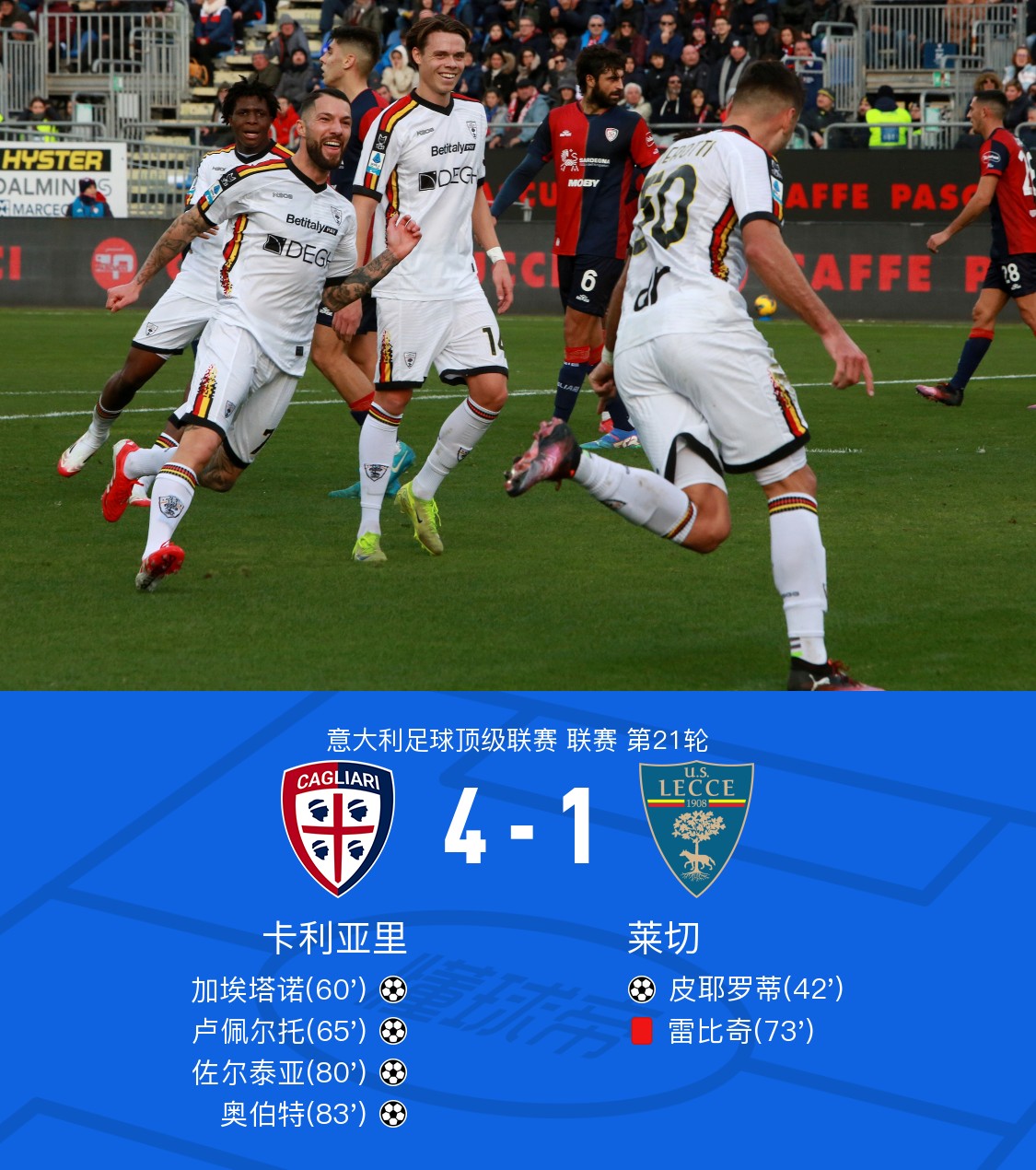 aoa体育直播-关于卡利亚里客场力挫对手，晋级形势乐观的信息